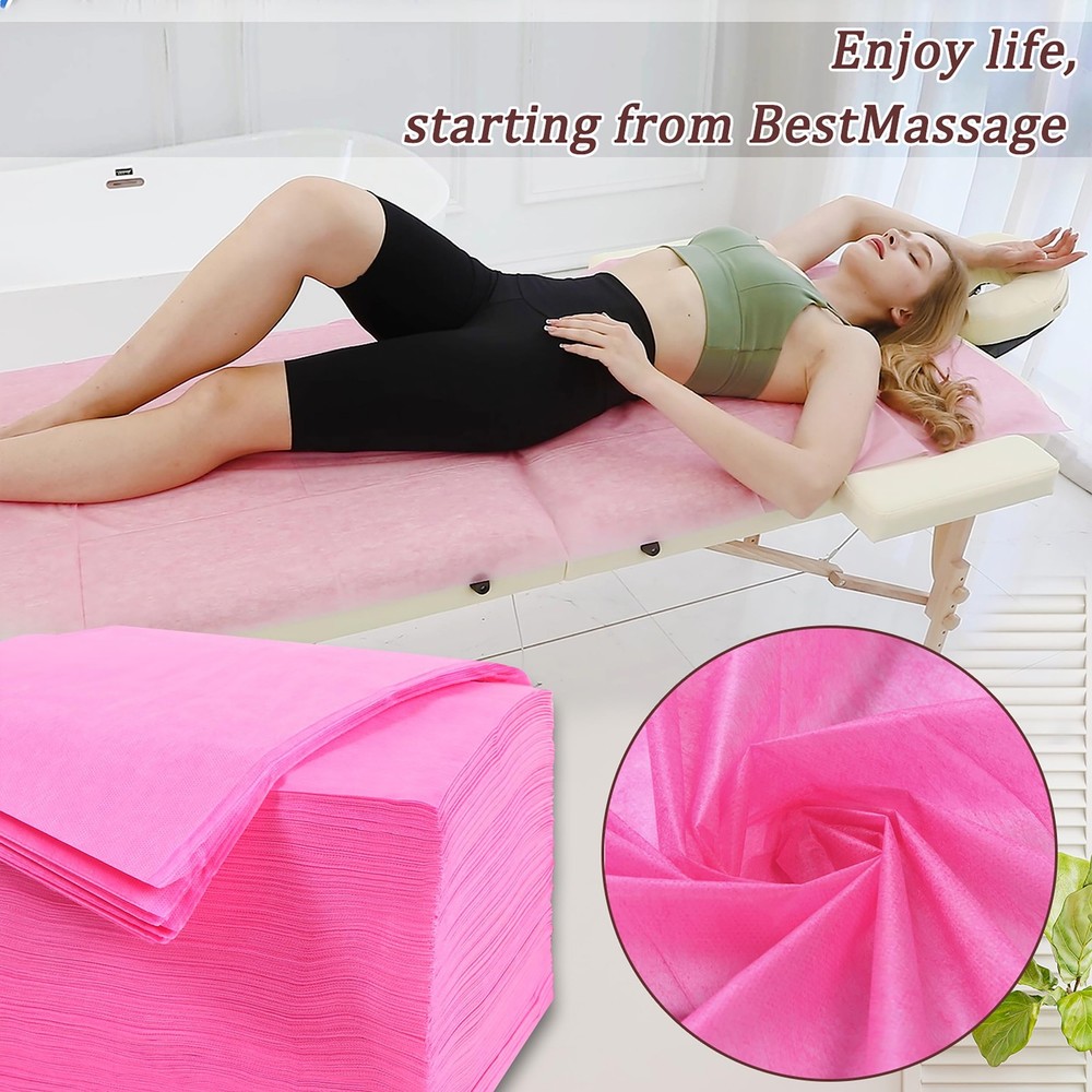Disposable Bed Sheets 100 Pcs 31 x 71 Massage Table Sheets Non Woven Fabric S...