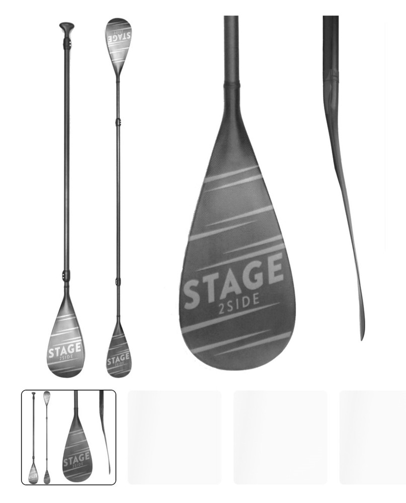 STAGE 2SIDE Double-Sided Paddleboard Paddle - 100% Carbon Fiber + 100% CF BLADES