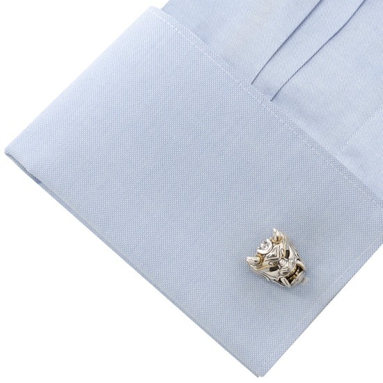 Samurai Mask Cufflink