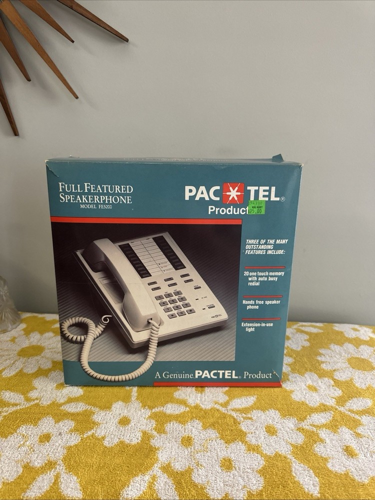 NEW Vintage Pactel Speaker Phone Model FE5200