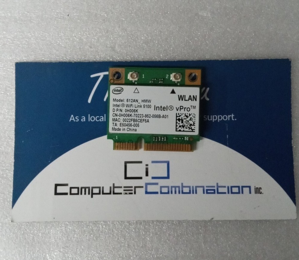 Intel Link 5100 Half PCIe Wifi Card 512AN_HMW 0H006K