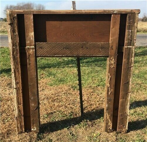 Antique Wood Fireplace Mantel Suround Architectural Salvage Victorian Rustic A30