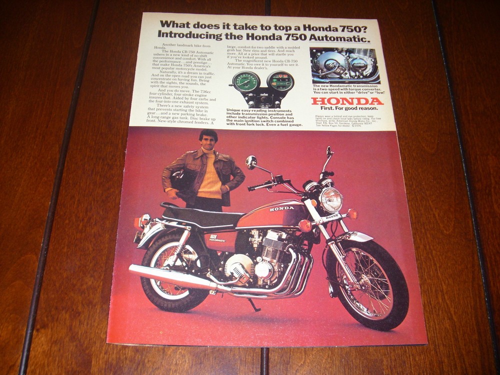 1976 HONDA CB 750A ORIGINAL AD