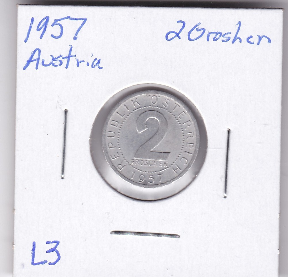 1957 Austria 2 Groshen L3