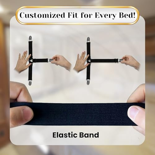 Adjustable Bed Sheet Holder Straps - Durable Grippers with Easy Installation -