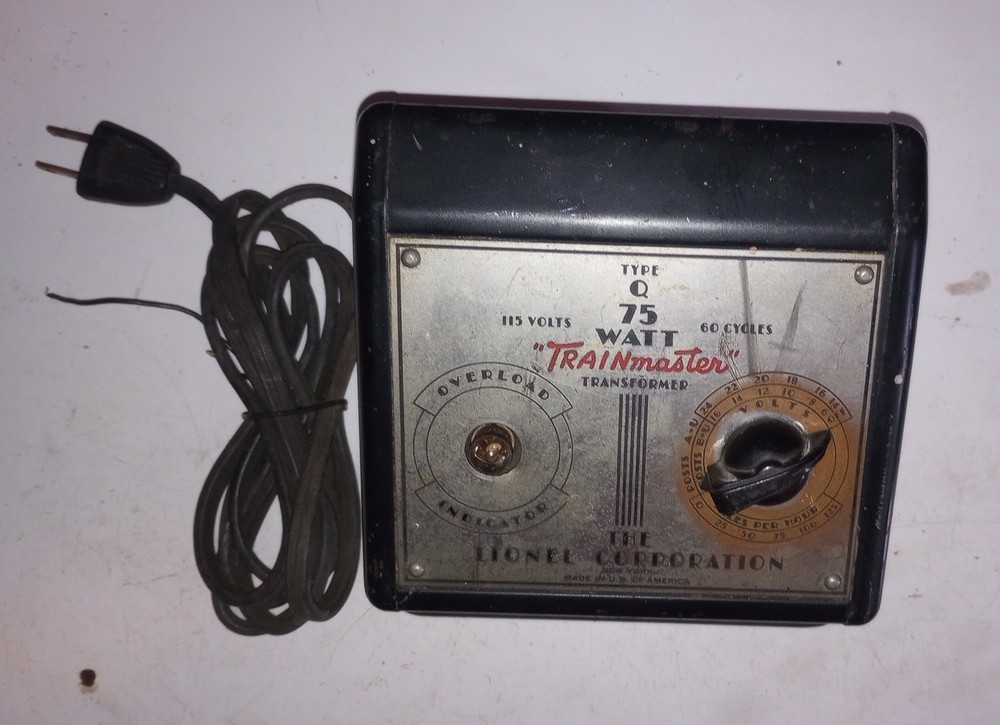 Lionel Type Q Trainmaster 75W 115V AC Transformer  Tested