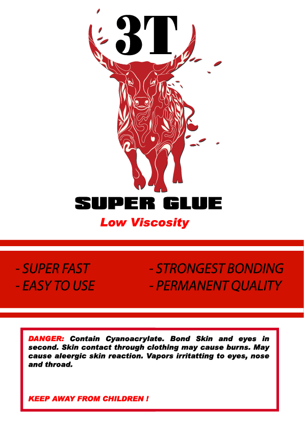 THIN CA Glue -3T (2) 4 oz Bottles - "Super Glue" Adhesive