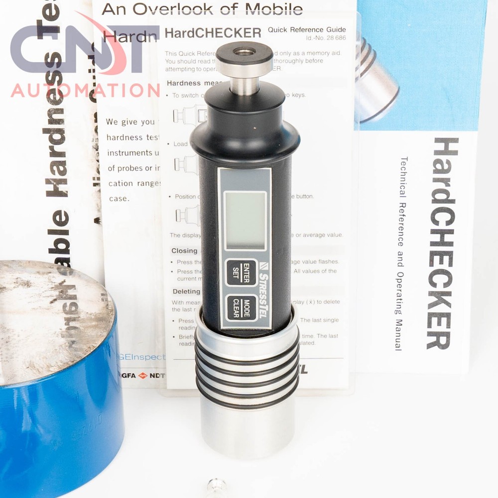 StressTel HardCHECKER Handheld Hardness Tester With Reference Test Block