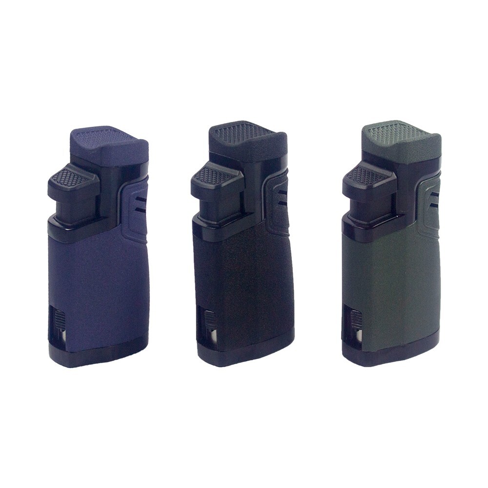 3''Windproof Quad Jet Flame Torch Lighter Refillable Butane Cigar cut punch gift