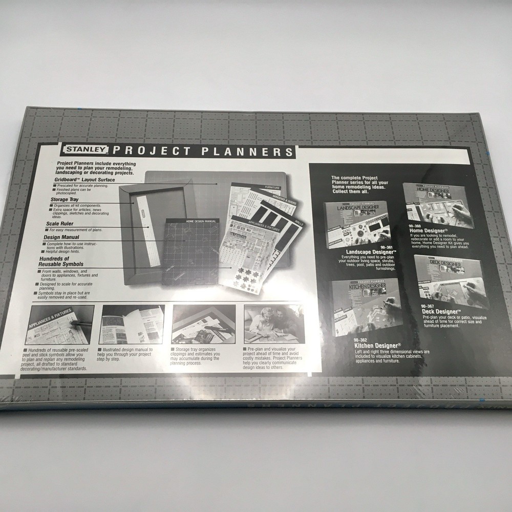 New & Sealed VTG Stanley Project Planner - Deck Designer & Kitchen Designer Pair