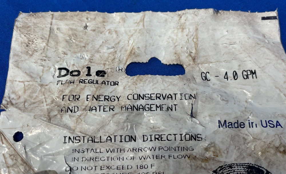 DOLE FLOW REGULATOR GC 4.0 GPM 3/4" NPT