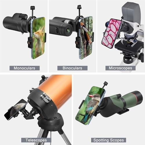 Metal Smartphone Telescope Adapter Camera Mount, Universal Phone Mount, Work