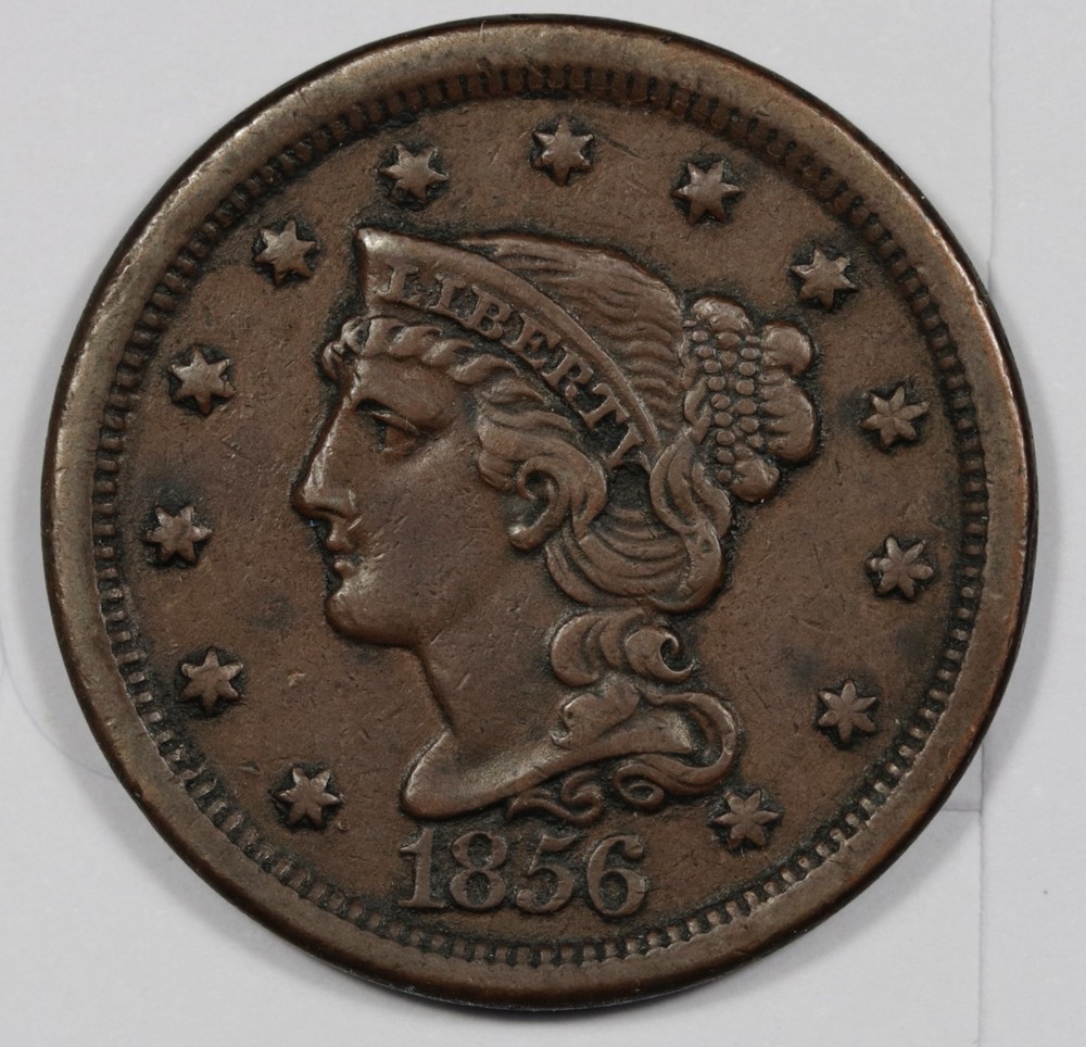 1856 Large Cent.  XF.  208989