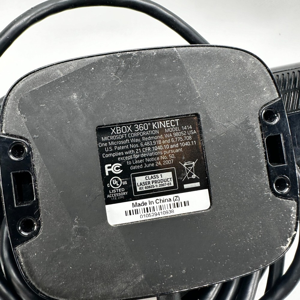 Microsoft Xbox 360 Kinect 1414 Black Wired Motion Sensor Bar Camera