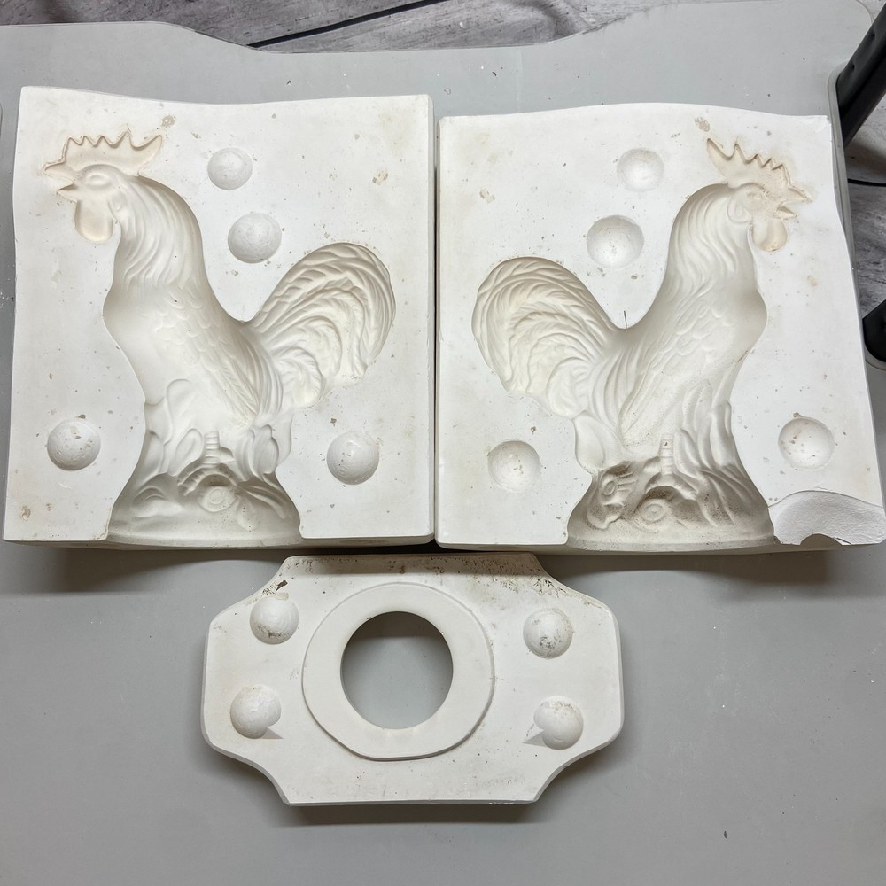 Ceramic Slip Casting Mold Rooster Figurine #W49