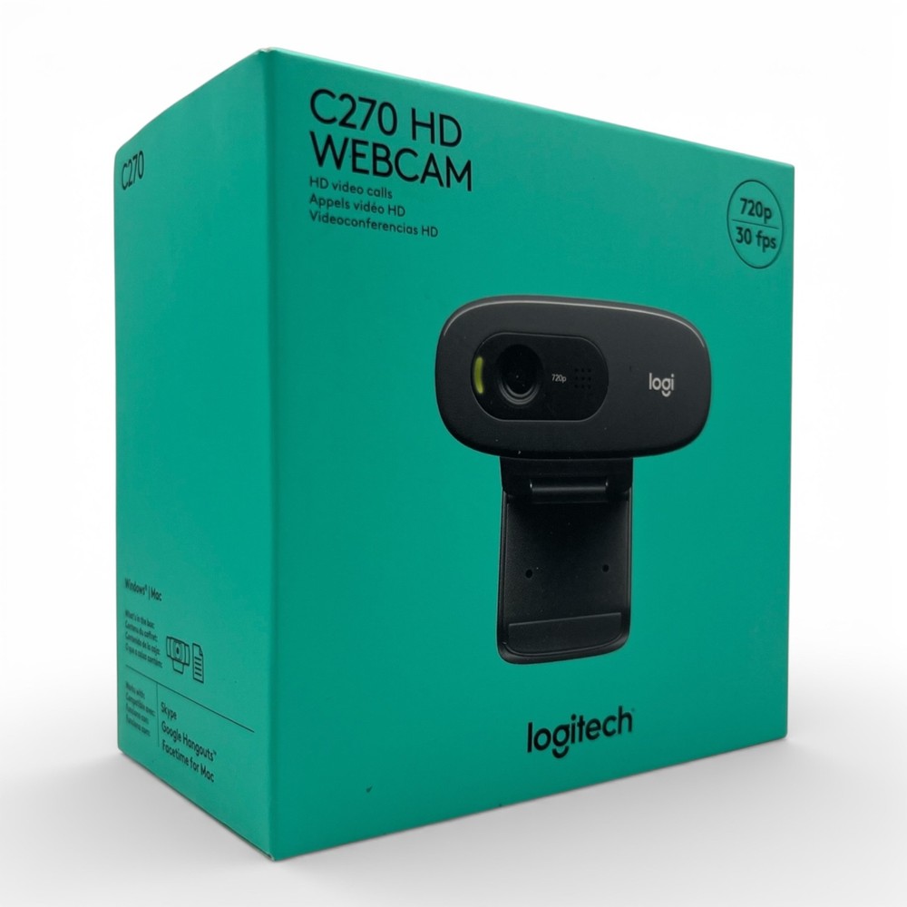 Logitech C270 Web Camera-Widescreen HD Video Calling |Noise-Reducing Mic (0739)