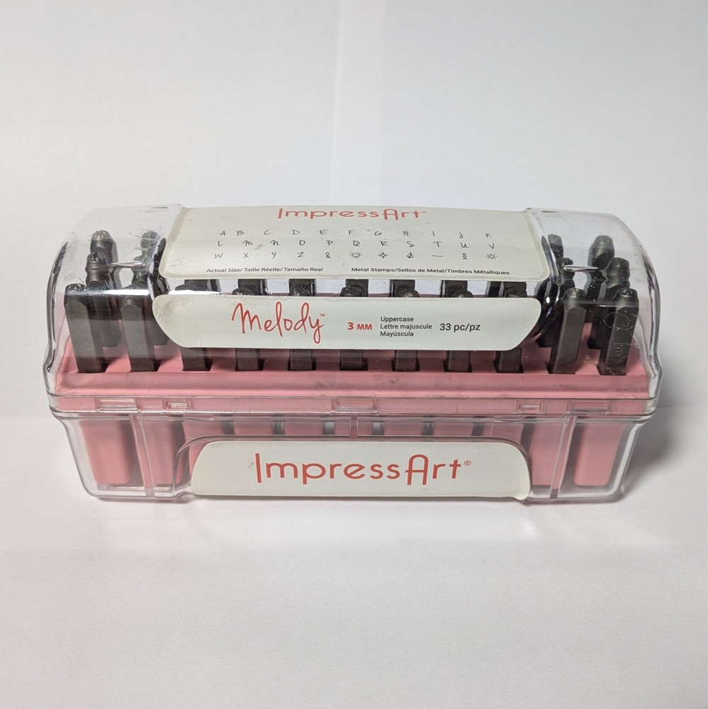 ImpressArt 33-Piece Deluxe Uppercase Alphabet Stamp MELODY (3mm)