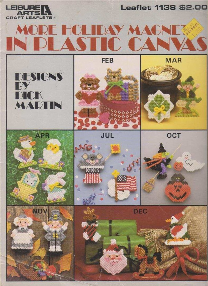 OOP!!! MORE HOLIDAY MAGNETS IN PLASTIC CANVAS