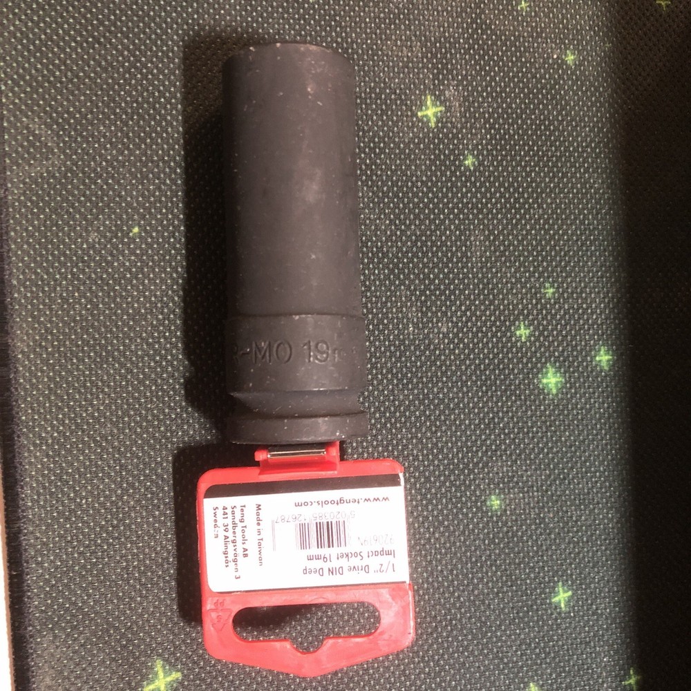 Teng Tools 1/2" Deep Impact Socket ANSI Metric 19mm