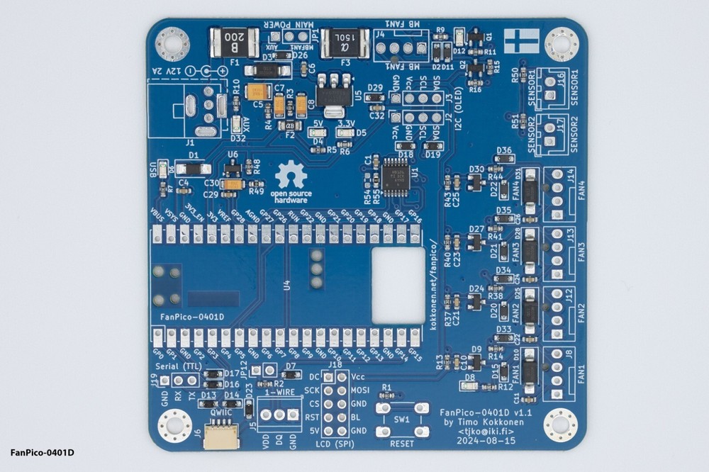 FanPico-0401D - Programmable PWM (PC) Fan Controller [DIY Kit]