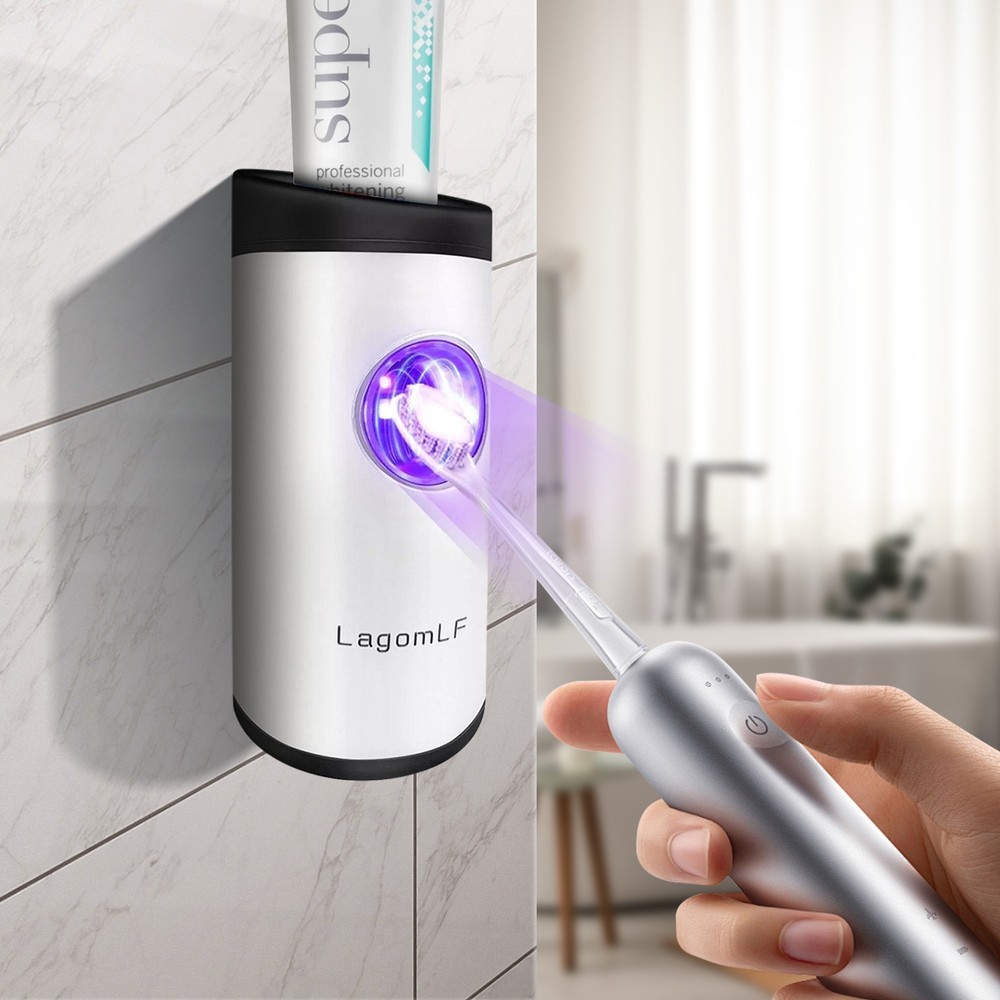 Automatic Toothpaste Dispenser Wall Mounted Holder Squeezer Bathroom Toilet