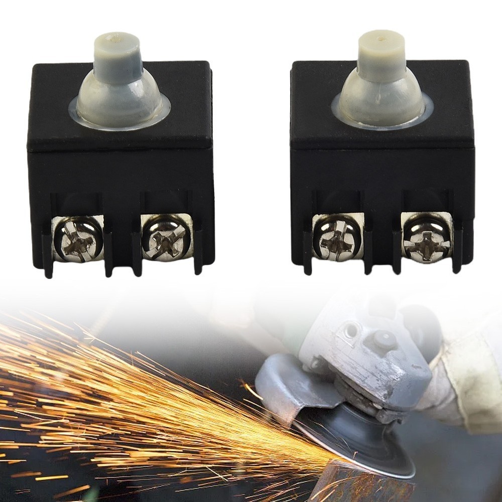 Angle Grinder Switch 100mm /4\" 250 (V) 2pcs 6 (A) Accessories Black Kit
