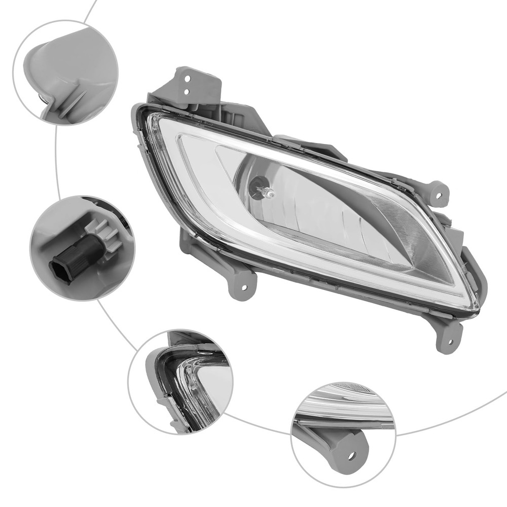 Fog Light For Hyundai Veloster 2012-2017 Halogen Light Source Right Side