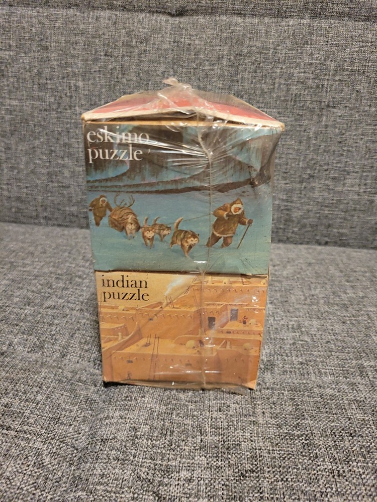 Vintage Smithsonian eskimo & indian puzzles