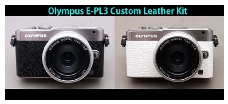 Camera Replacement Skin Leather w/VIDEO instruction【Olympus E-PL3】From Japan