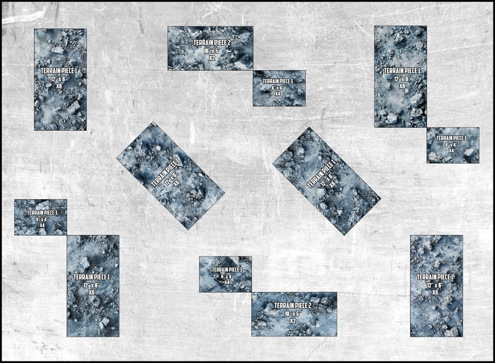 Neoprene Terrain Mats - Icefall - Compatible w/ Warhammer 40K