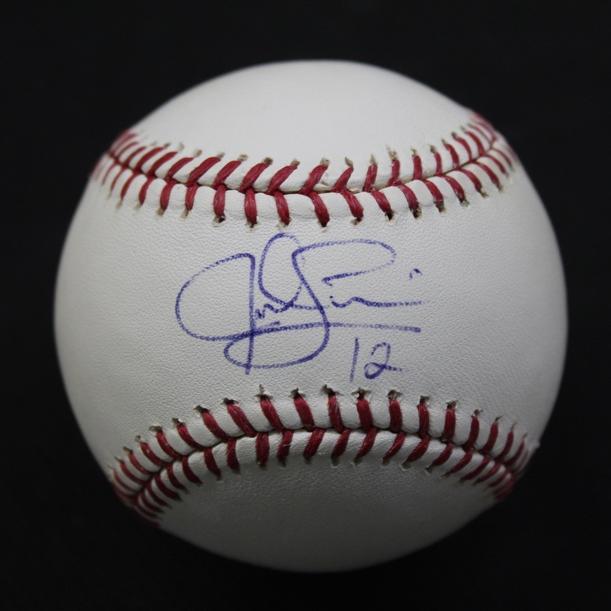 JED LOWRIE SIGNED OFFICIAL MLB BASEBALL AUTOGRAPH SWEETSPOT