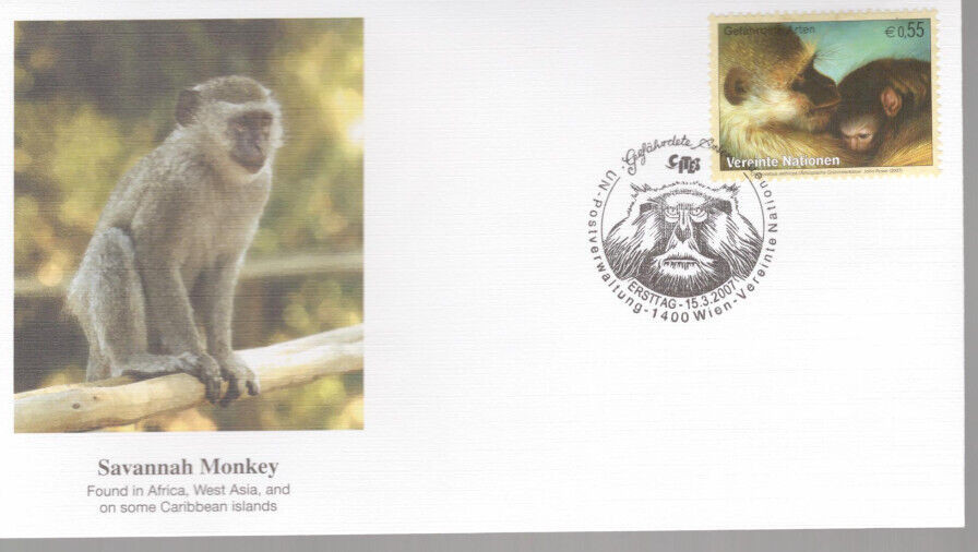 UN Issued Endangered Species = Primates = Savannah Monkey