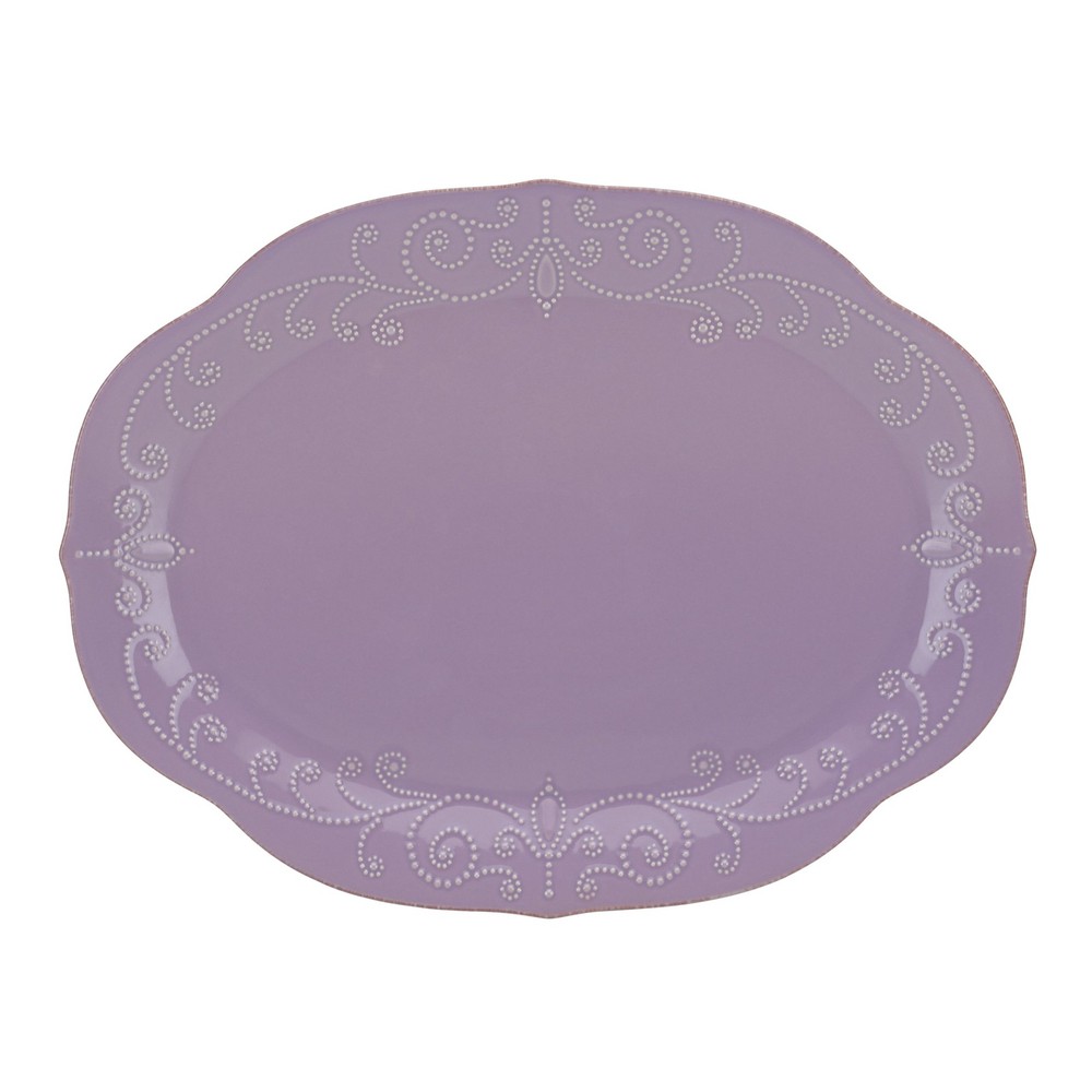 French Perle Violet Oval Platter