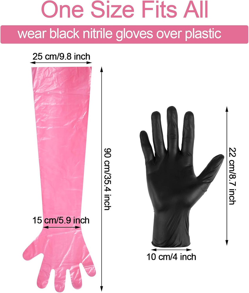 20-Pair Field Dressing Gloves - Deer Gutting & Processing, Includes Nitrile & Di