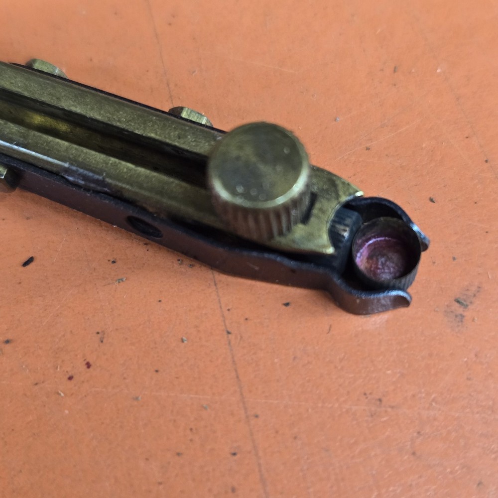 Vintage brass straight-line percussion capper muzzleloader black powder