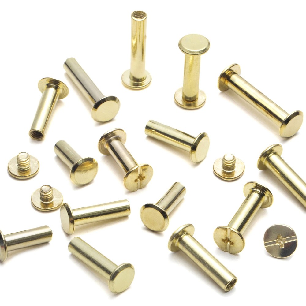 70Sets Chicago Screws Leather Rivets Assorted Screw Rivets Chicago Binding Sc...