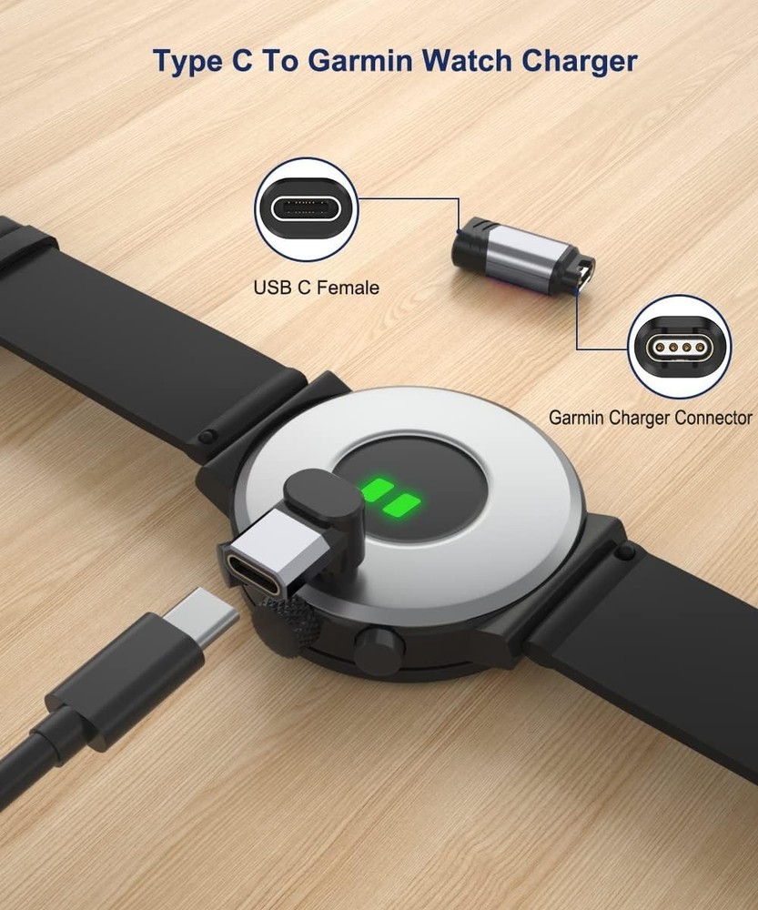 Versatile USB C Charging Cable Converters for Garmin Fenix 8, Forerunner Models