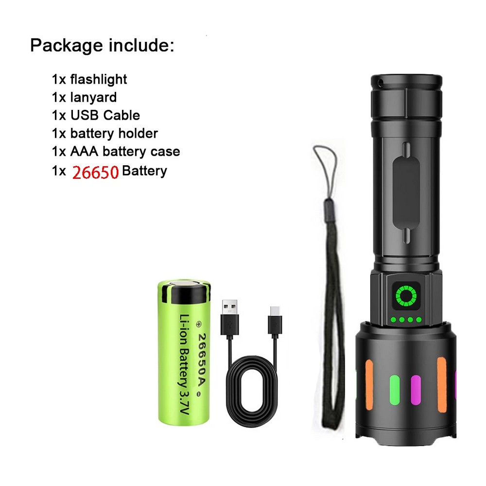 Super Bright LED Tactical Powerful Flashlight Rechargeable Work Light Camping US