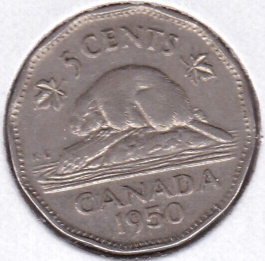 1950 Canada 5 Cent