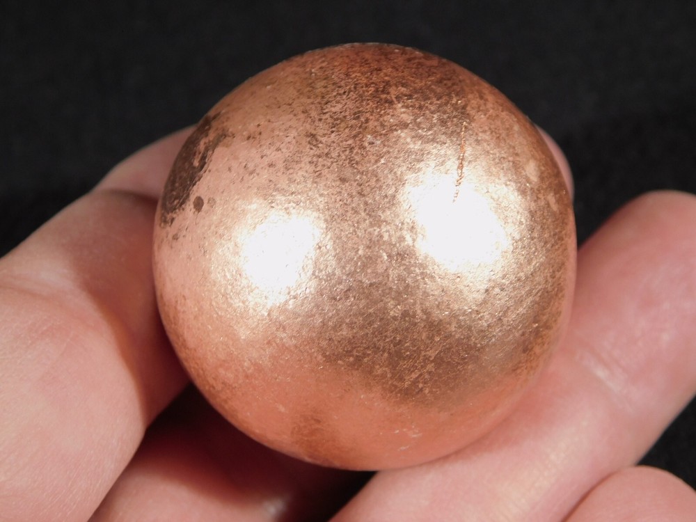 Larger! Super Heavy SOLID COPPER Sphere From Michigan 286gr