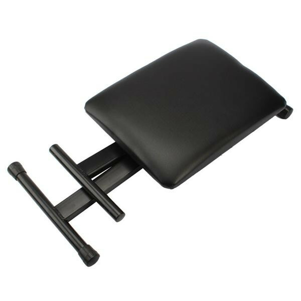New Glarry Adjustable Folding Piano Bench Stool Seat Black
