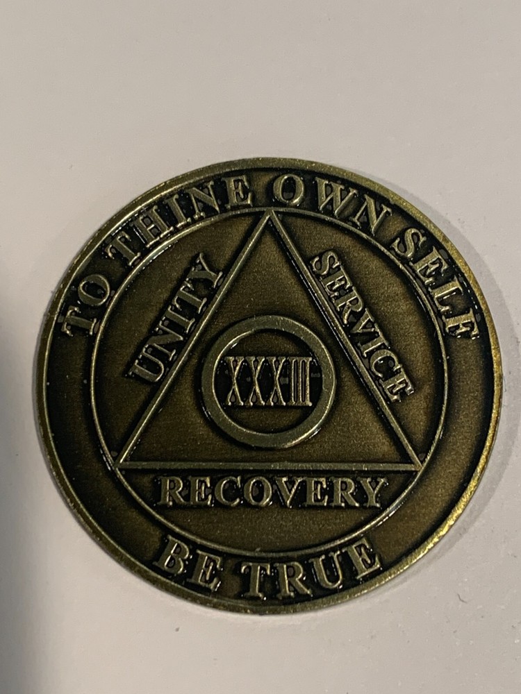 Alcoholics Anonymous (AA) 33 Years Bronze Recovery Token