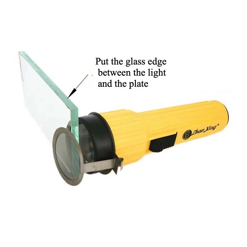 1pc Toughened Glass Detection Torch - Quick Identification LED Flashlight