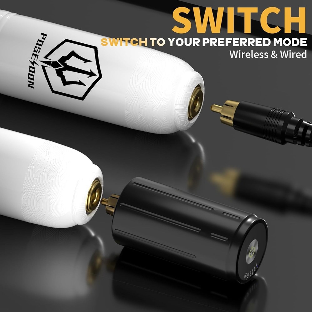 Wireless Tattoo Kit Complete for Beginners Pen Machine with Power Supply Needles