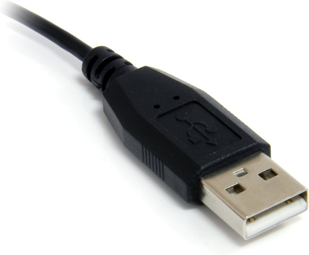 6 ft. 1.8 m Right Angle Micro USB Cable - USB 2.0 A to Right Angle Micro B - ...