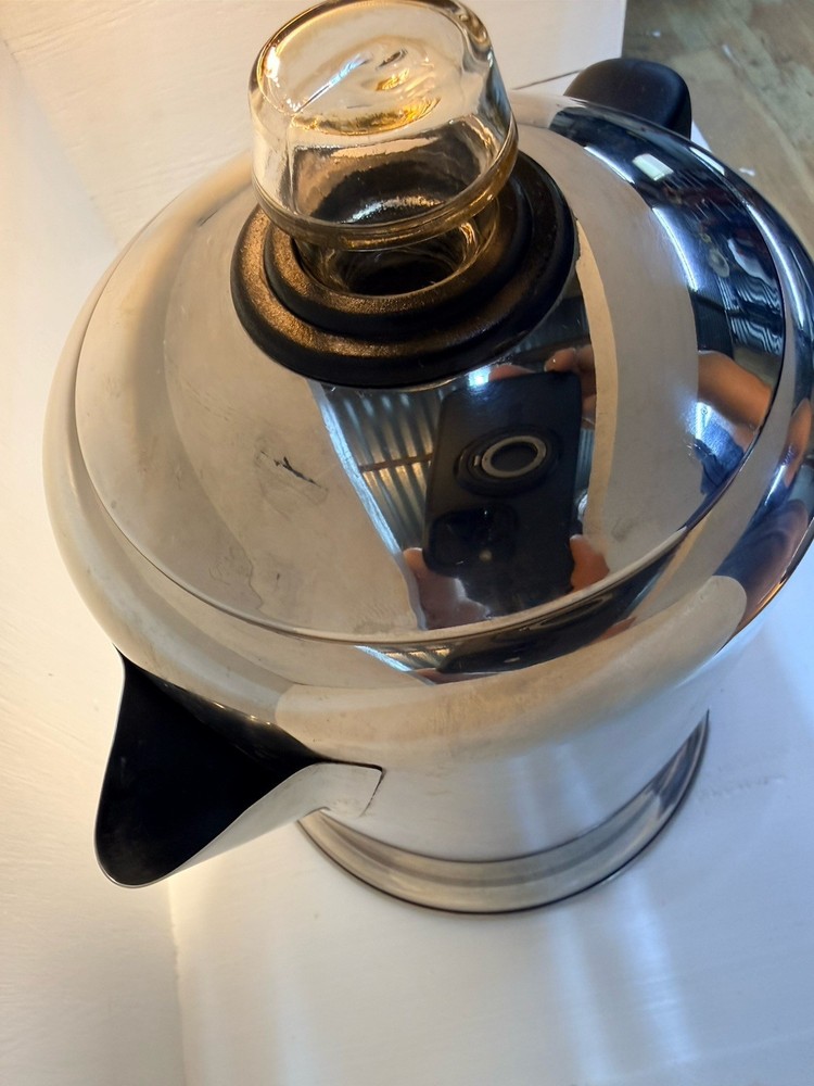 Firmware Stovetop Percolator, Complete Coffee Brewing Assembly