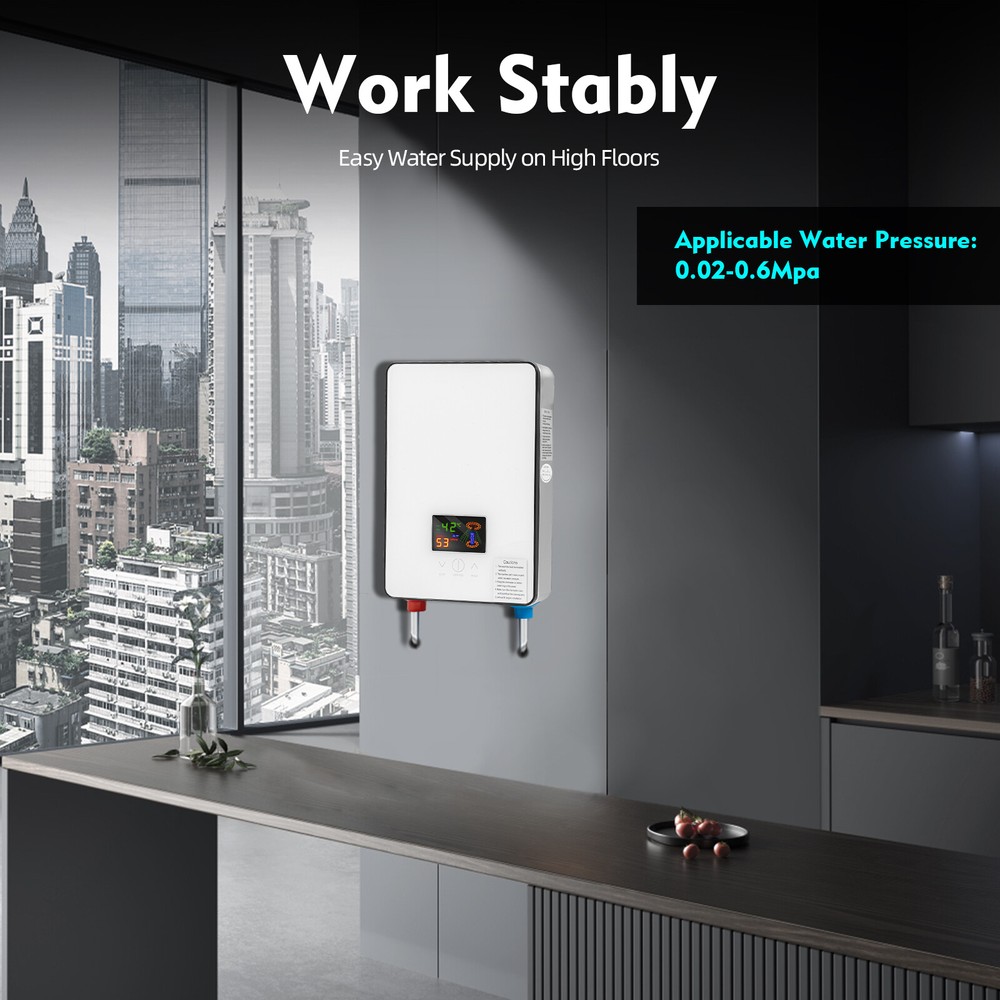 110V Whole House Electric Tankless Instant Water Heater 4500W with Shower Head