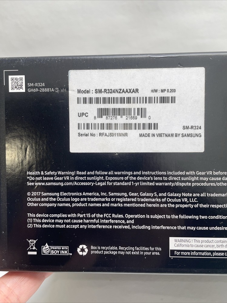 Samsung SMR324 Gear VR with Controller Black Used