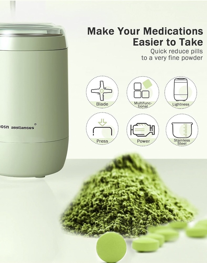 Electric Pill Crusher Grinder，250W High Power