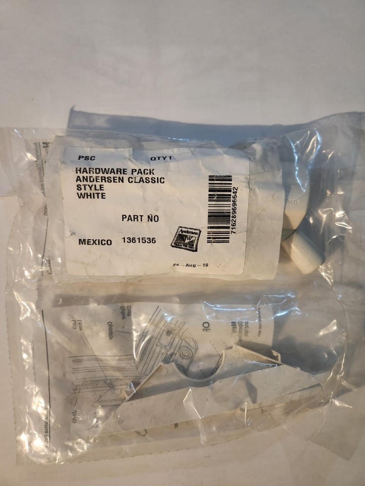 Andersen Casement White Classic Hardware Package 1999 to Present